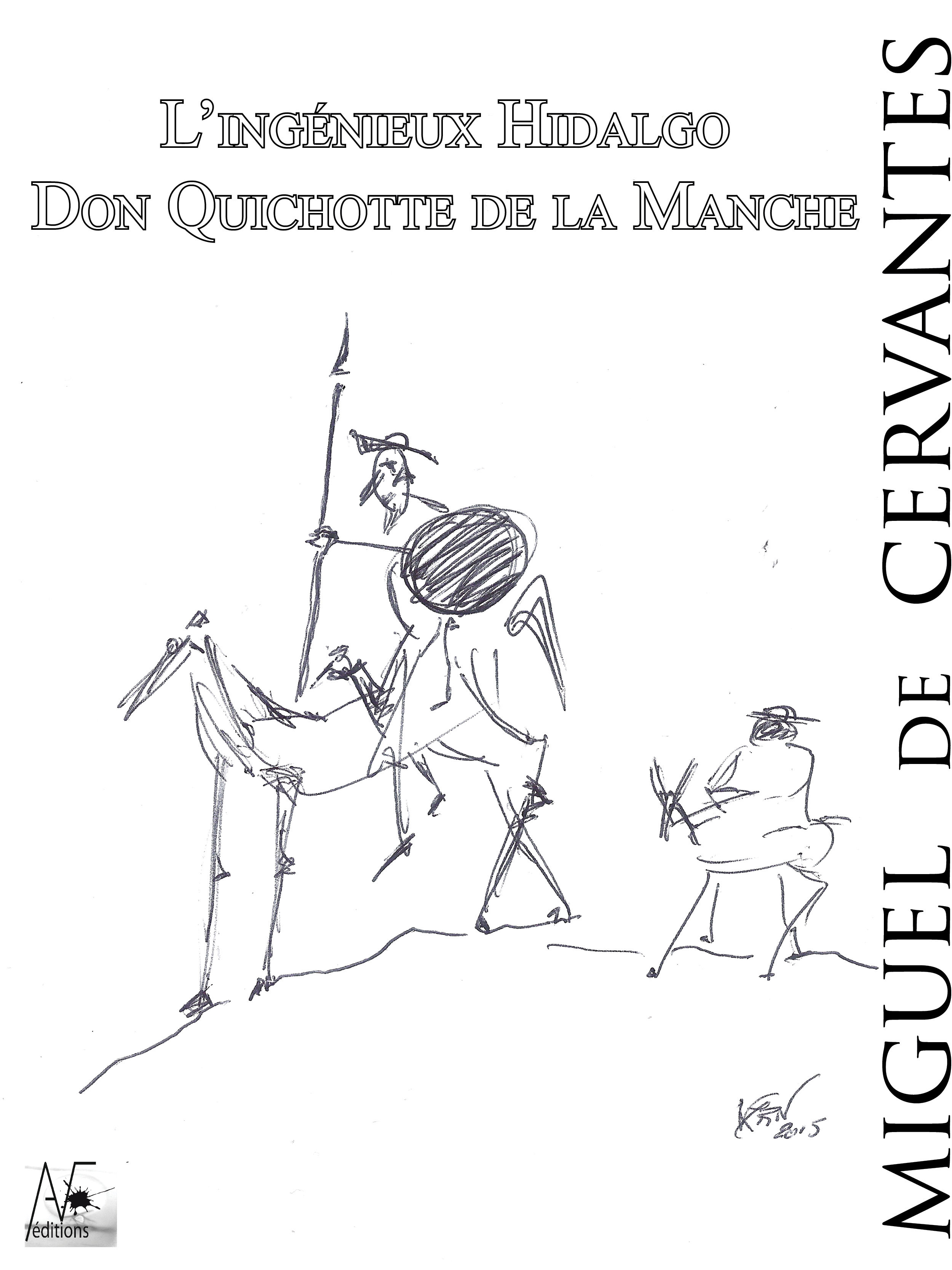 ebook cover of L'ingénieux Hidalgo Don Quichotte de la Manche, by Miguel de Cervantes