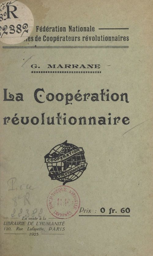 Couverture ebook de La coopération révolutionnaire, de Georges Marrane