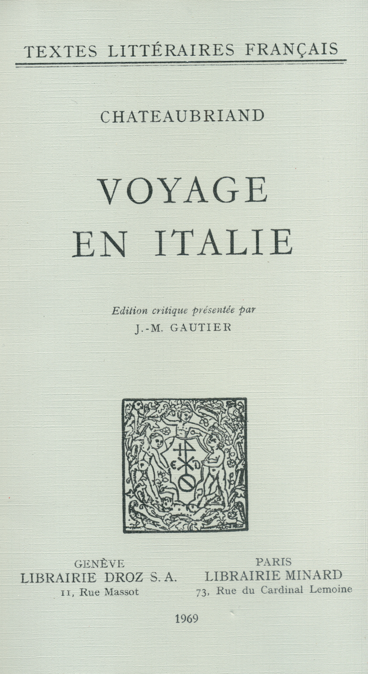 ebook cover of Voyage en Italie, by François-René de Chateaubriand