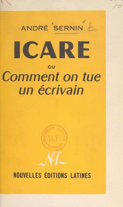Couverture ebook de Icare, de Andre Sernin