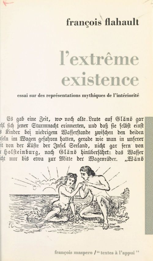 ebook cover of L'extrême existence, by François Flahault