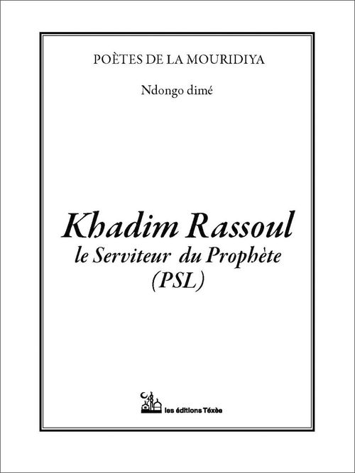Couverture ebook de Khadim Rassoul, de Ndongo Dime