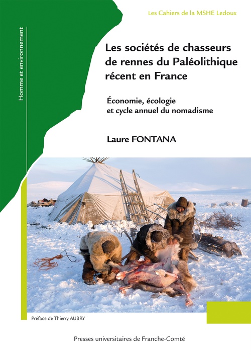Couverture ebook de Les sociétés de chasseurs de rennes du Paléolithique récent en France, de Laure Fontana