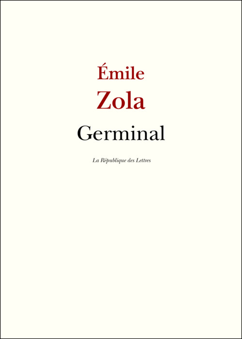 ebook cover of Germinal, by Emile Zola