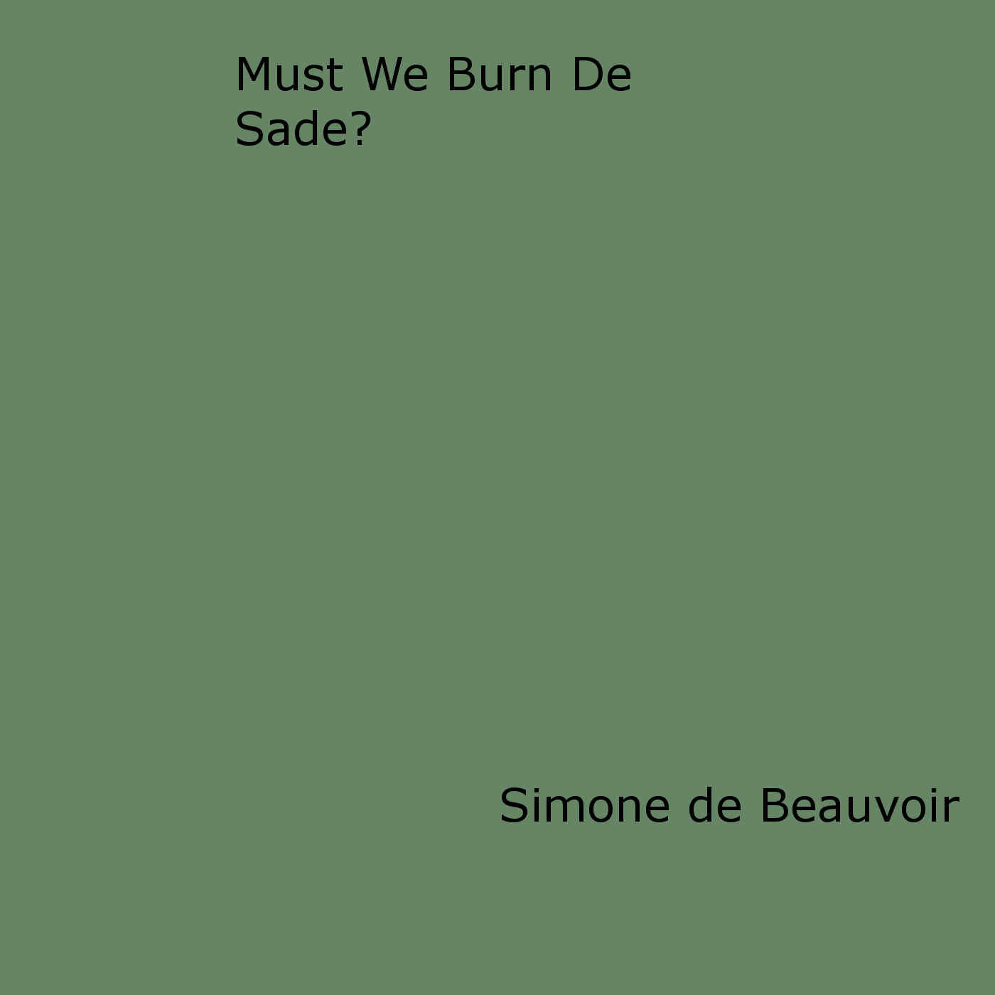 ebook cover of Must We Burn de Sade?, by Simone de Beauvoir