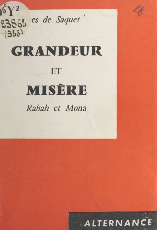 Couverture ebook de Grandeur et misère, de G. Rives De Saquet