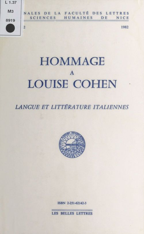 ebook cover of Hommage à Louise Cohen, by Collectif