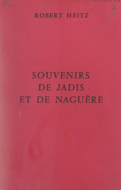 ebook cover of Souvenirs de jadis et de naguere, by Robert Heitz