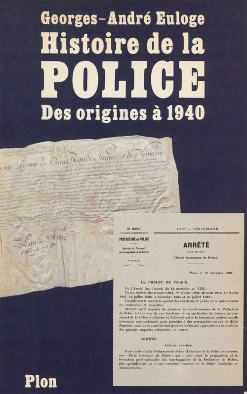 Couverture ebook de Histoire de la police et de la gendarmerie, de Euloge/Ga