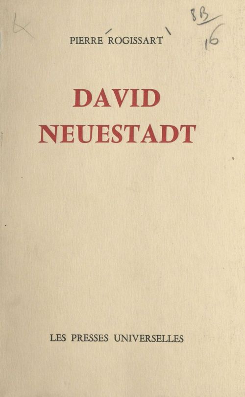 ebook cover of David Neuestadt, by Pierre Rogissart