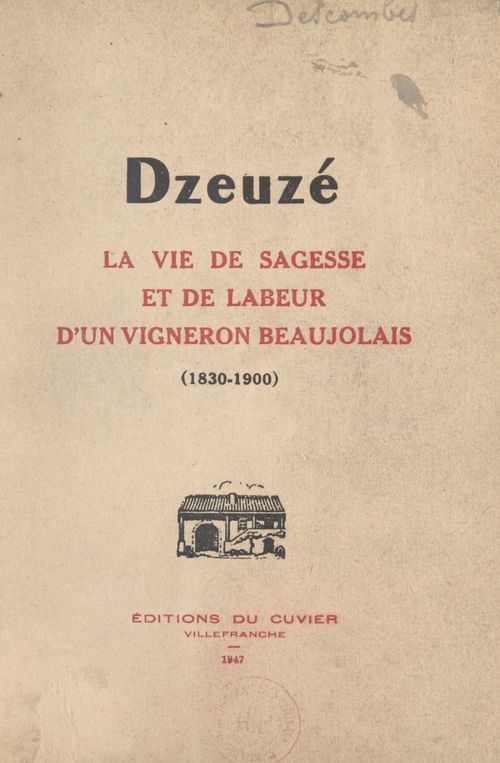 Couverture ebook de Dzeuzé, de Jean Descombes
