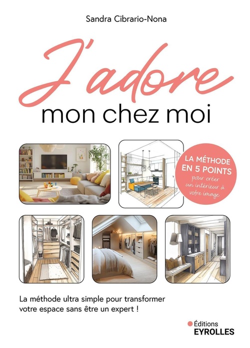 Couverture ebook de J'adore mon chez moi, de Sandra Cibrario-Nona
