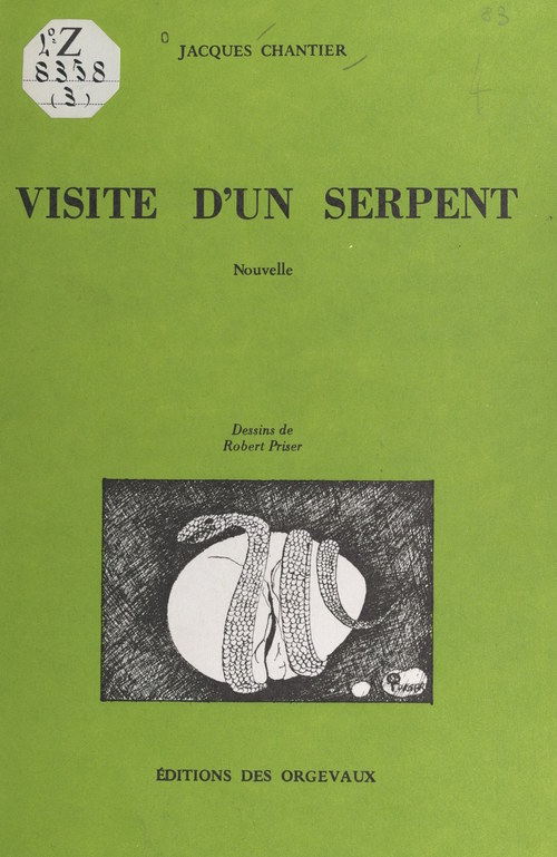 Couverture ebook de Visite d'un serpent, de Jacques Chantier