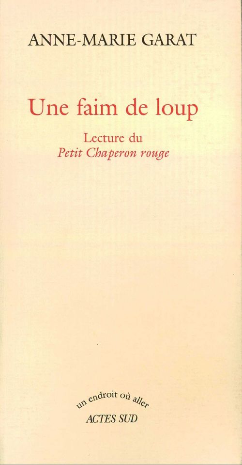 ebook cover of Une faim de loup, by Anne-Marie Garat