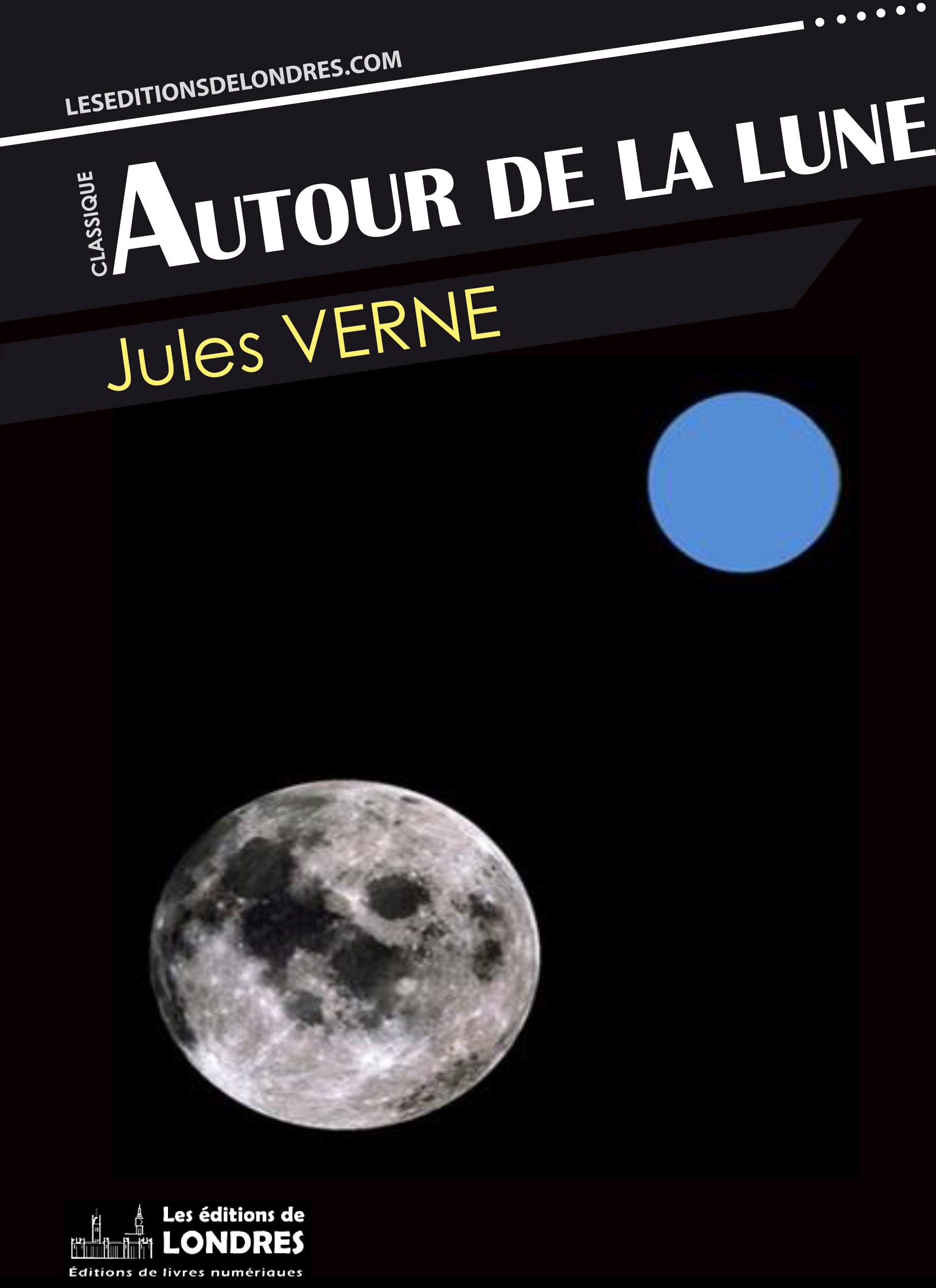 ebook cover of Autour de la lune, by Jules Verne
