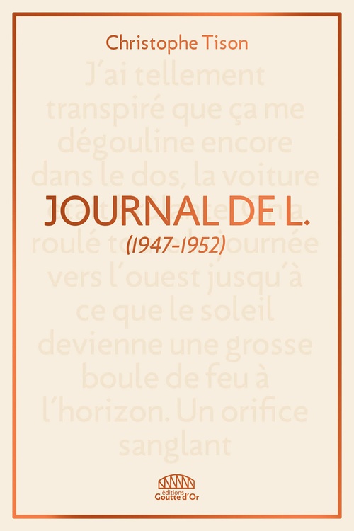 ebook cover of Journal de L., by Christophe Tison