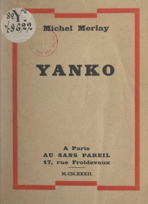 Couverture ebook de Yanko, de Michel Merlay
