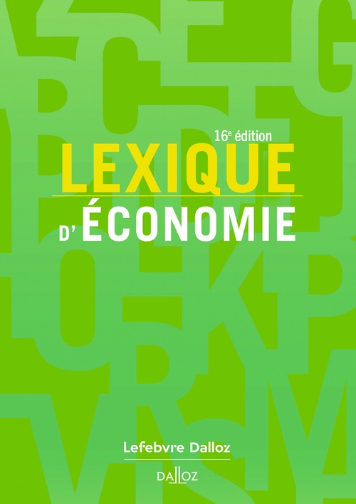 ebook cover of Lexique d'économie 16ed, by
