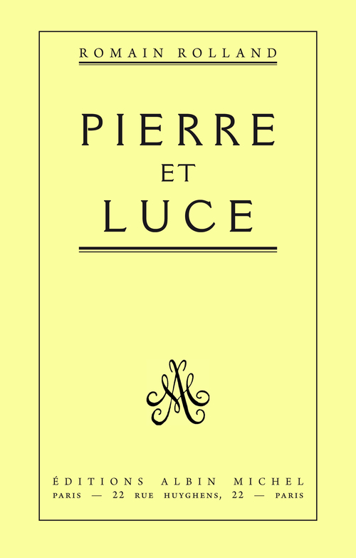 ebook cover of Pierre et Luce, by Romain Rolland