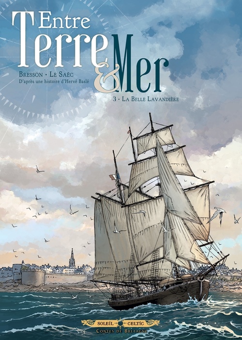 Couverture ebook de Entre terre et mer T03 - La Belle Lavandière, de Pascal Bresson