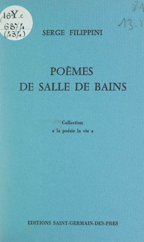 ebook cover of Poèmes de salle de bains, by Serge Filippini