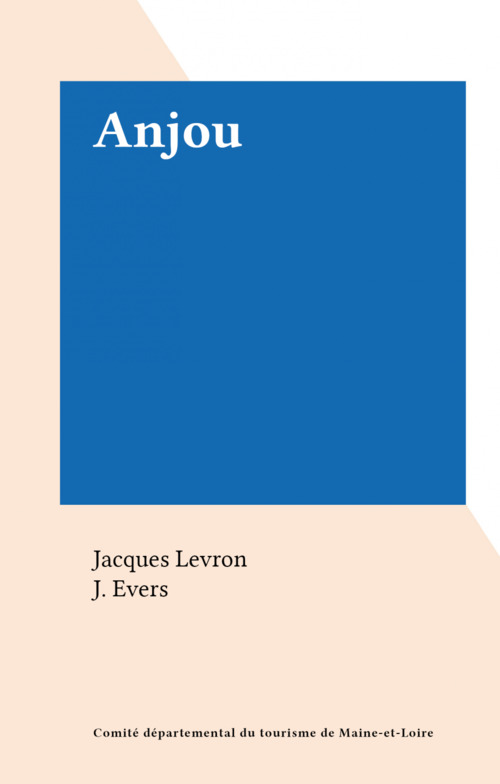 Couverture ebook de Anjou, de Jacques Levron