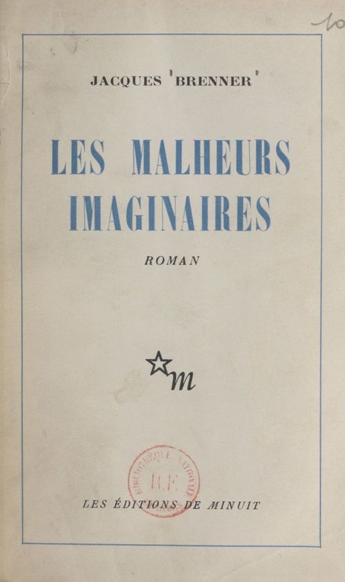 ebook cover of Les malheurs imaginaires, by Jacques Brenner