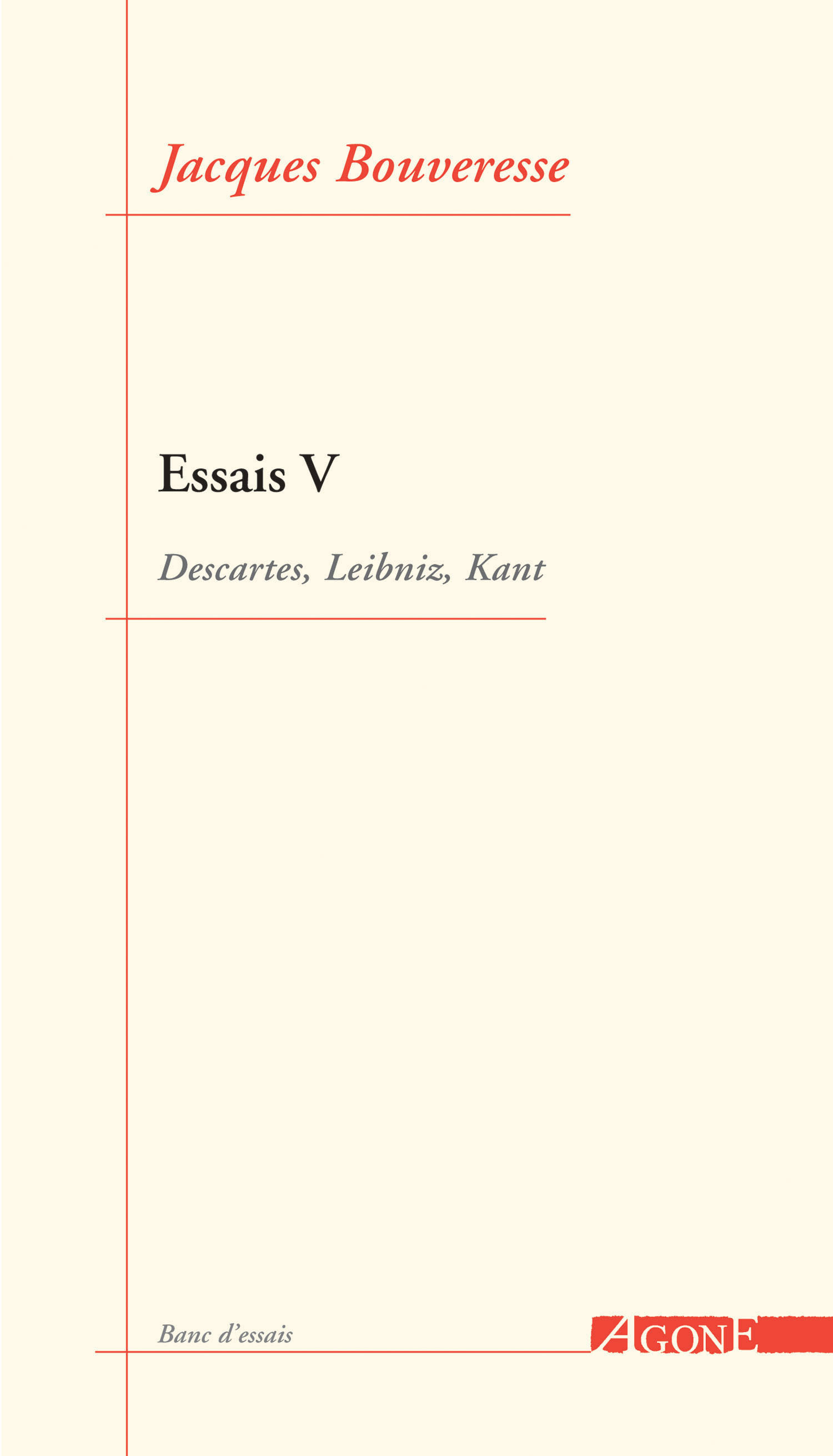 Couverture ebook de Essais V, de Jacques Bouveresse