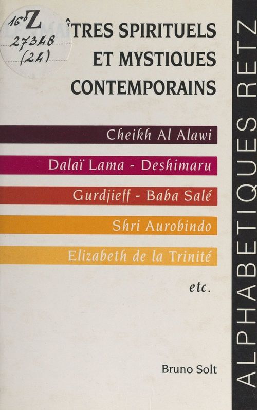 ebook cover of Les maîtres spirituels et mystiques contemporains, by Bruno Solt