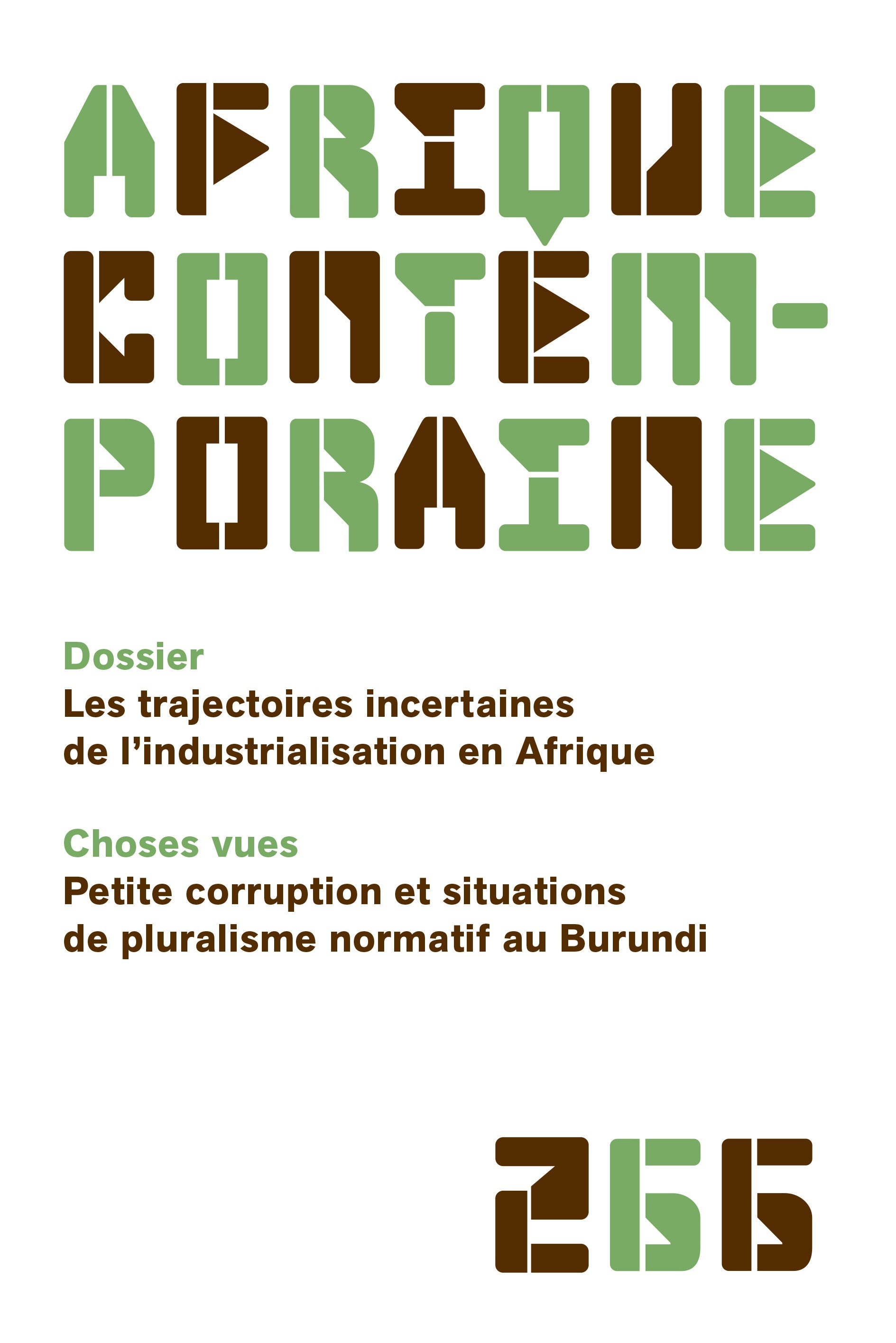 Couverture ebook de Afrique contemporaine n° 266, de Collectif
