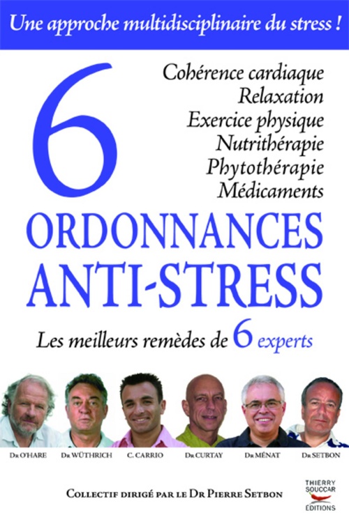 Couverture ebook de 6 ordonnances anti-stress, de Setbon Pierre