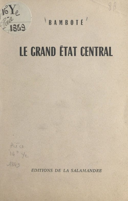 ebook cover of Le grand État central, by Makombo Bambote