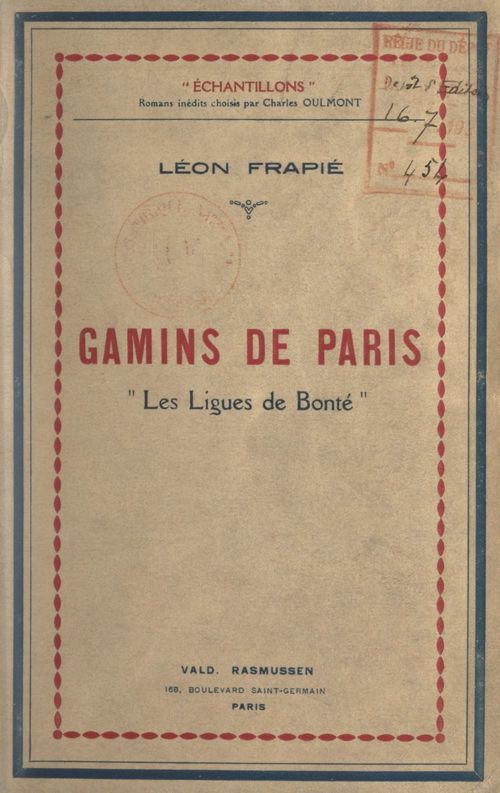 Couverture ebook de Gamins de Paris, de Léon Frapié