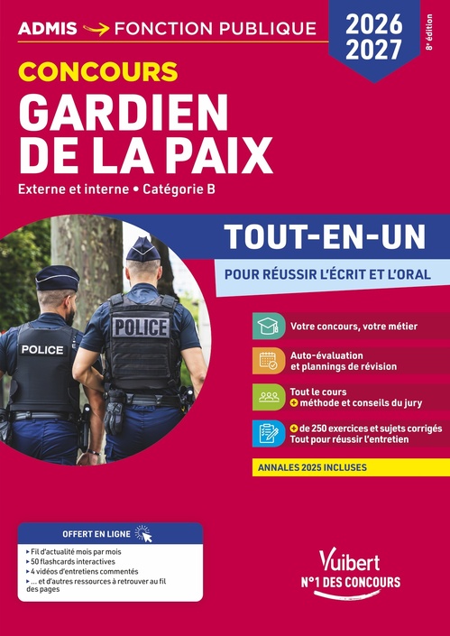 ebook cover of Concours Gardien de la paix 2026-2027  - Tout-en-un, by François Lavedan