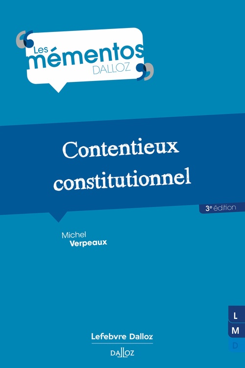 Couverture ebook de Contentieux constitutionnel 3ed, de Michel Verpeaux