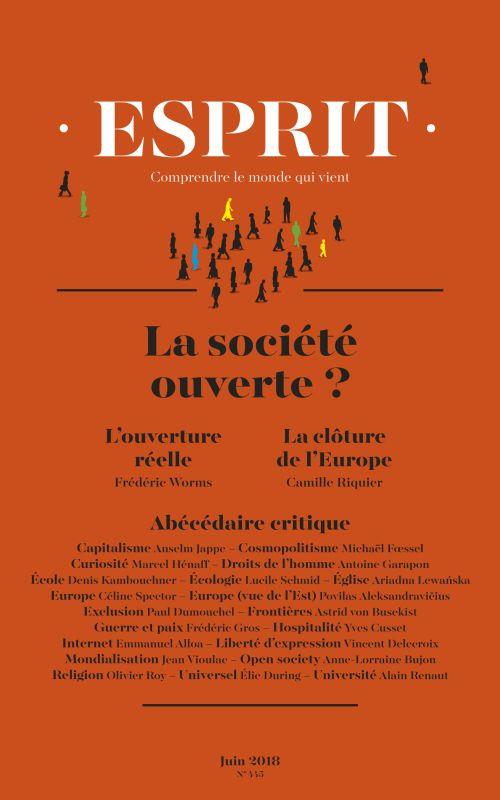 Couverture ebook de Esprit juin 2018 La société ouverte ?, de Revue esprit