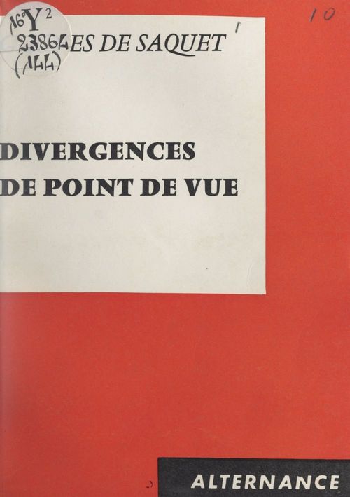 Couverture ebook de Divergences de point de vue, de G. Rives De Saquet