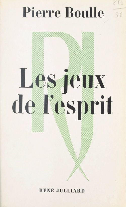 Couverture ebook de Les jeux de l'esprit, de Pierre Boulle