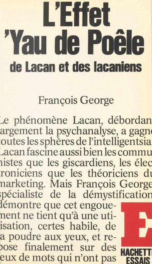 Couverture ebook de L'effet 'Yau de poêle de Lacan et des Lacaniens, de François George