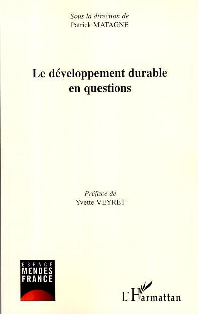Couverture ebook de Le développement durable en questions, de Patrick Matagne