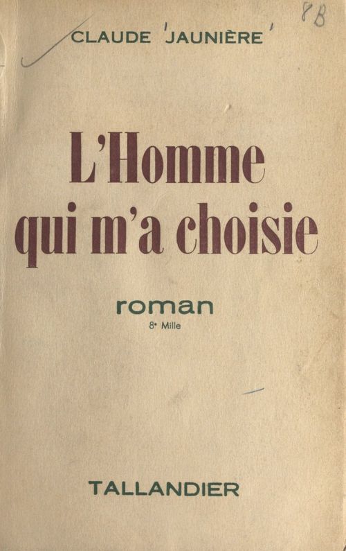 ebook cover of L'homme qui m'a choisie, by Claude Jauniere