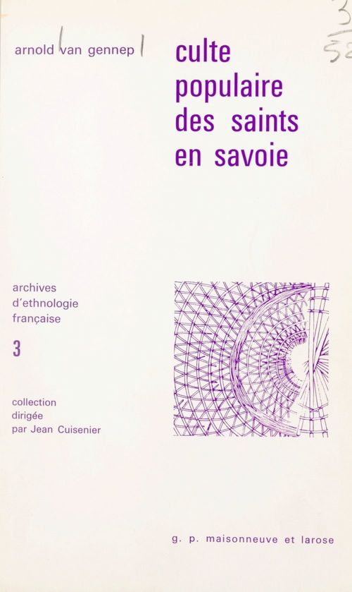 Couverture ebook de Culte populaire des saints en Savoie, de Arnold Van Gennep
