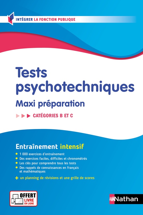 ebook cover of Tests psychotechniques - Maxi préparation. Catégories B et C - ePUB - N° 55, by Élisabeth Simonin