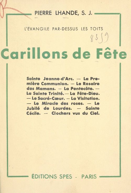 Couverture ebook de Carillons de fête, de Pierre Lhande