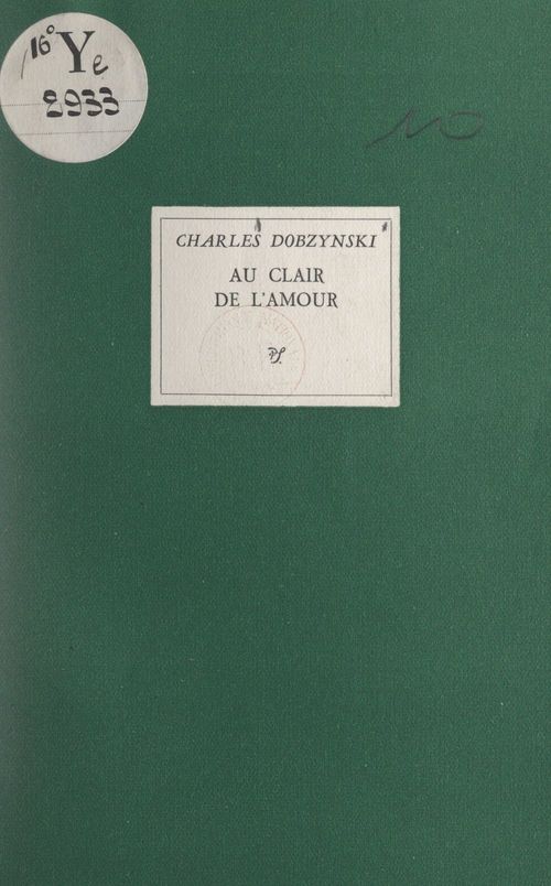 ebook cover of Au clair de l'amour, by Charles Dobzynski