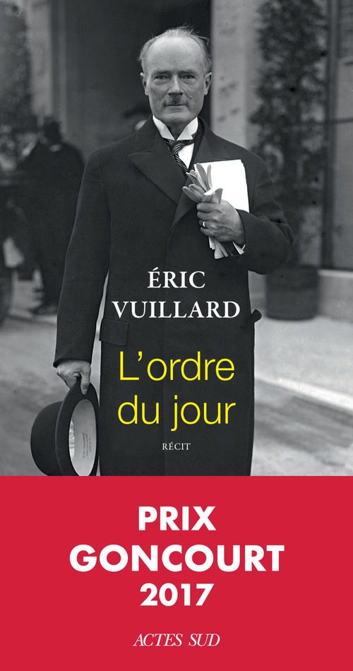 ebook cover of L'ordre du jour, by Eric Vuillard
