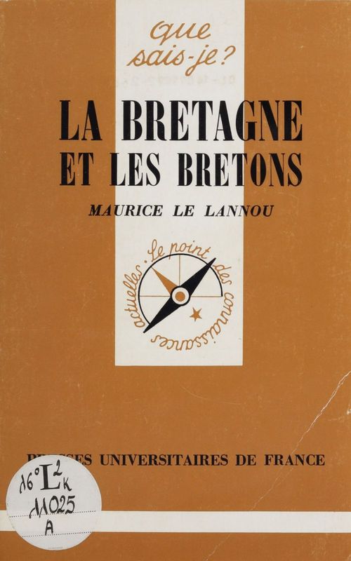 Couverture ebook de La Bretagne et les Bretons, de Maurice Le Lannou