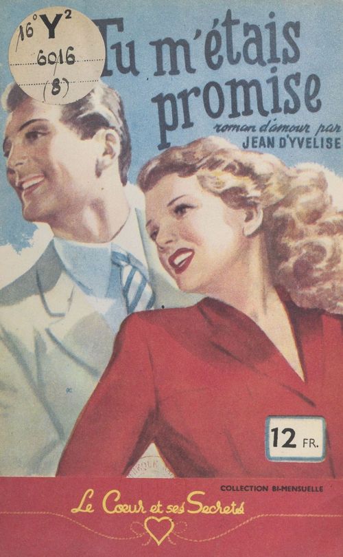 Couverture ebook de Tu m'étais promise, de Jean D''Yvelise