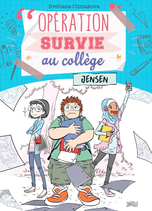 Couverture ebook de Opération Survie au collège - Tome 2 - Jensen, de Svetlana Chmakova