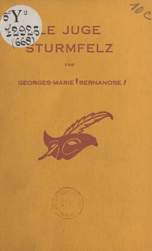 ebook cover of Le juge Sturmfelz, by Georges-Marie Bernanose